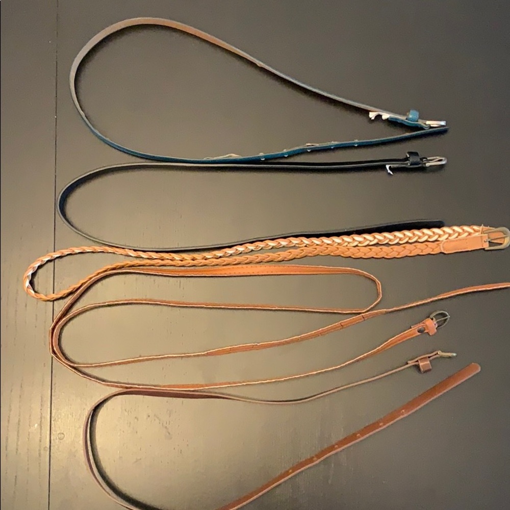 Group of 5 belts